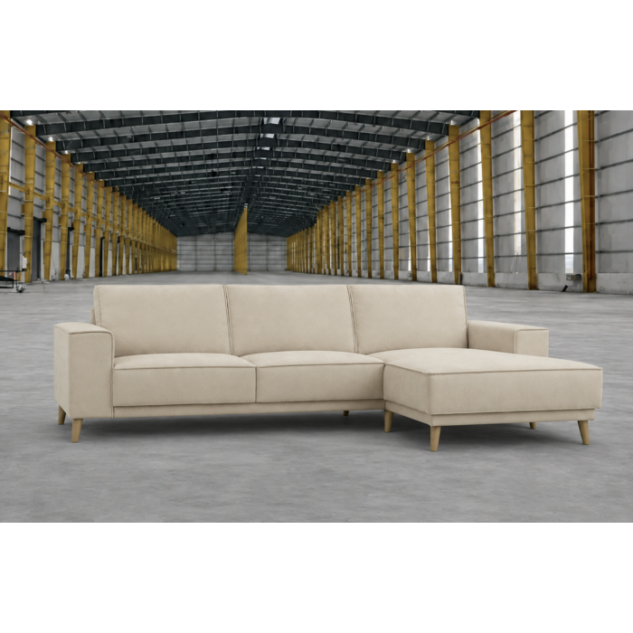 Dīvāns COPENHAGEN (Chaiselongue)(Bēšs)(Ražotāja noliktava)
